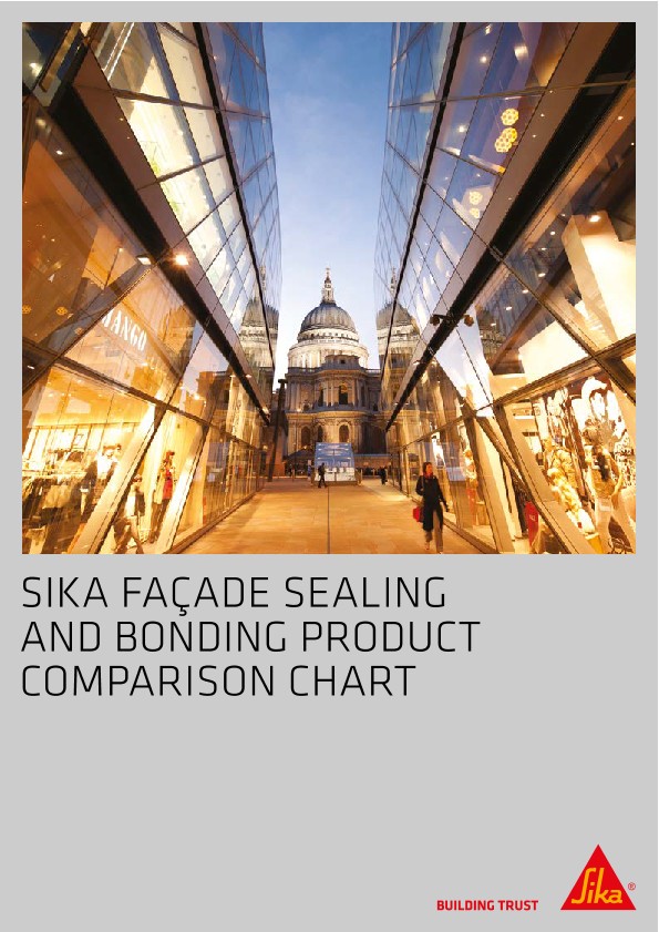 Sika Facade Sealing & Bonding Product Comparison Chart