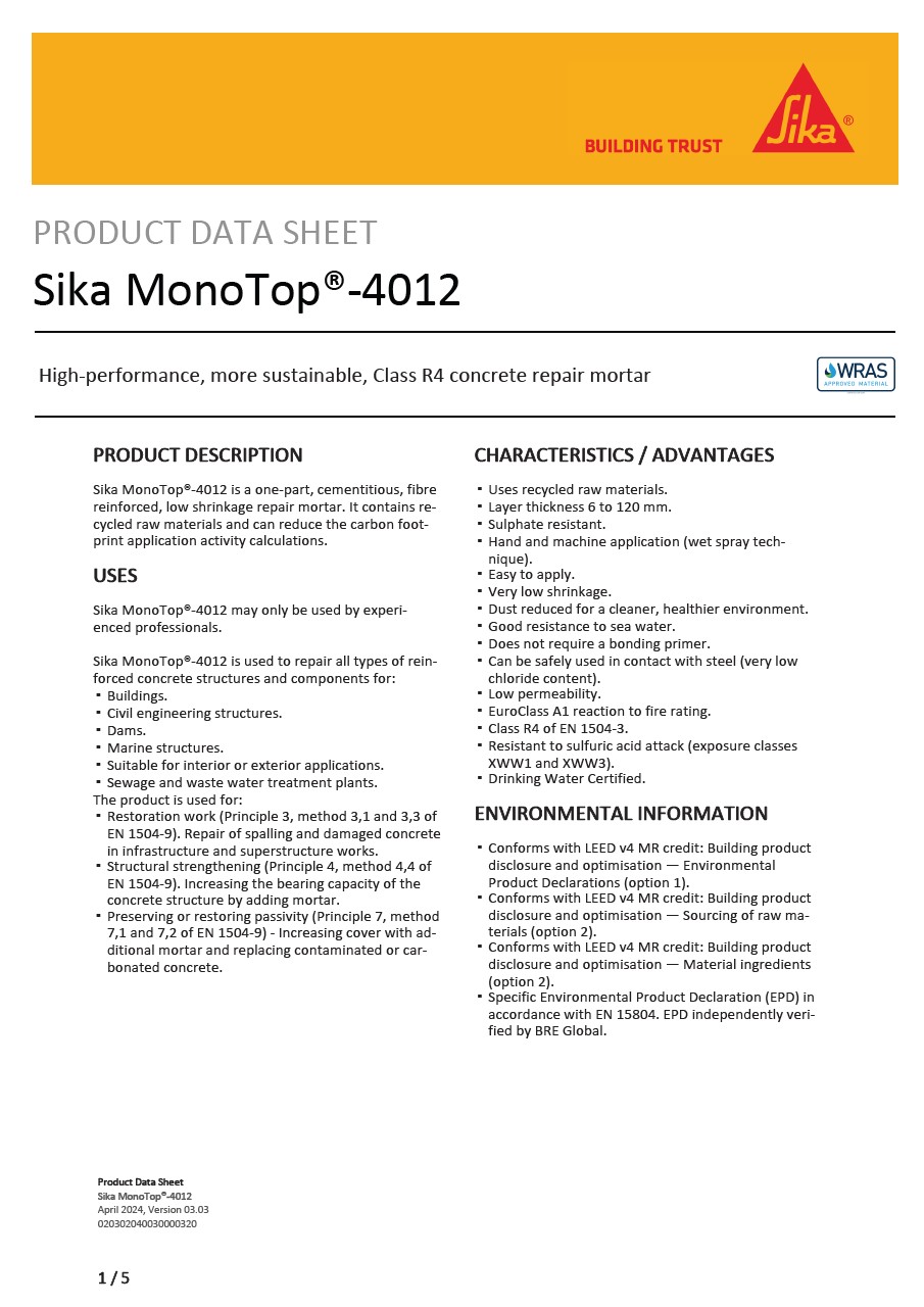 Sika MonoTop® 4012