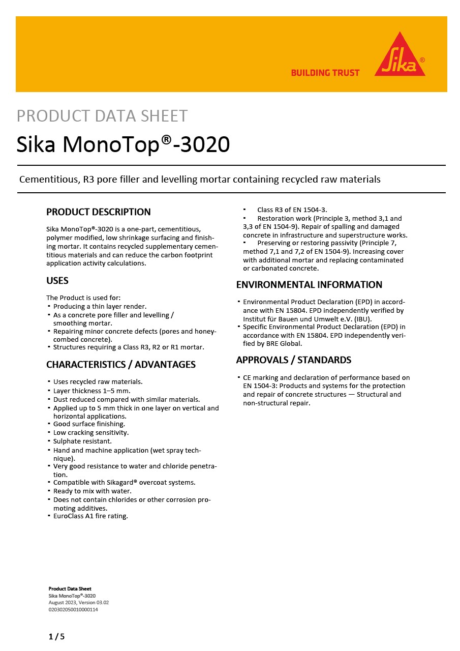 Sika MonoTop® 3020