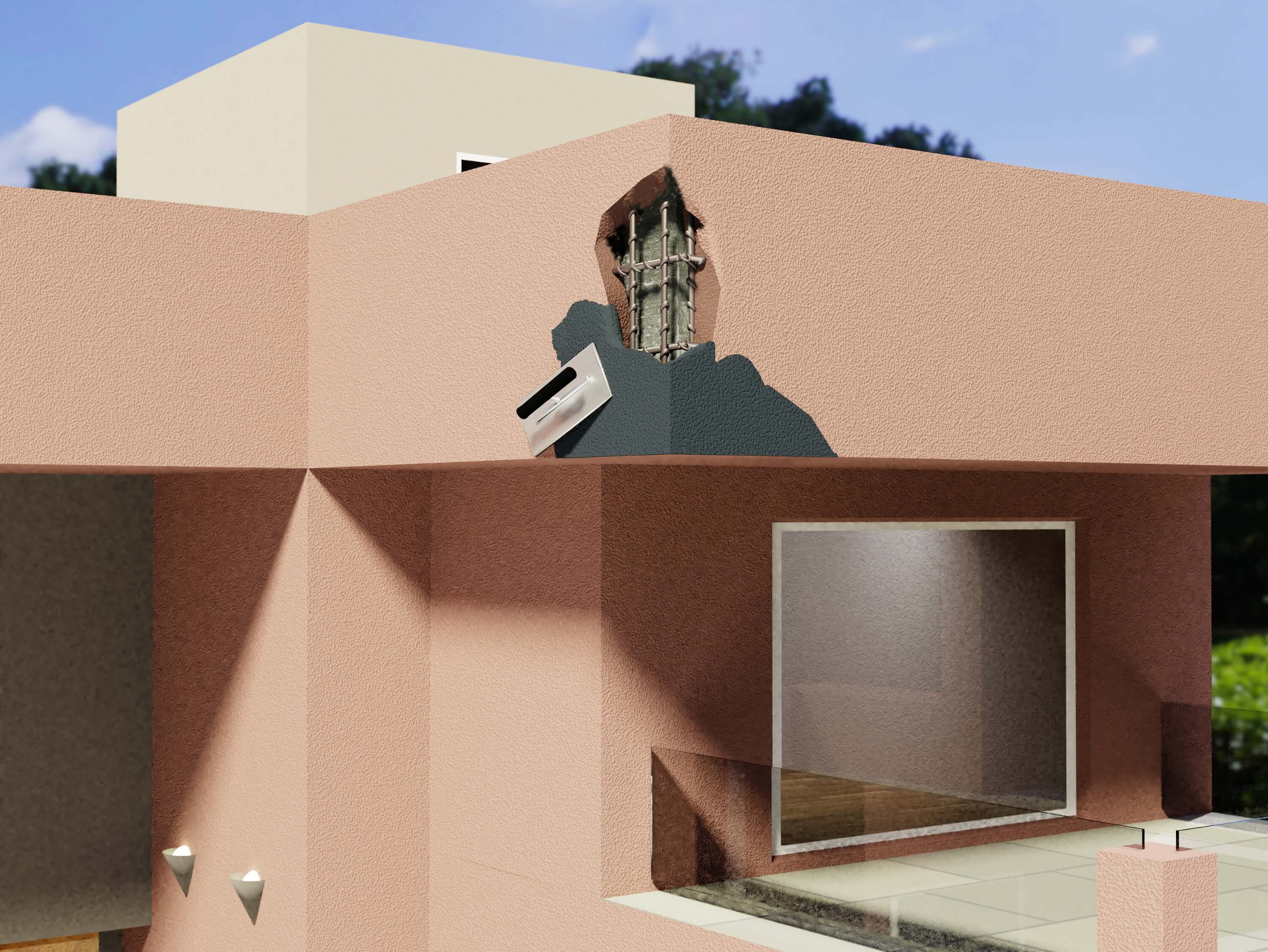 Concrete repair application graphic