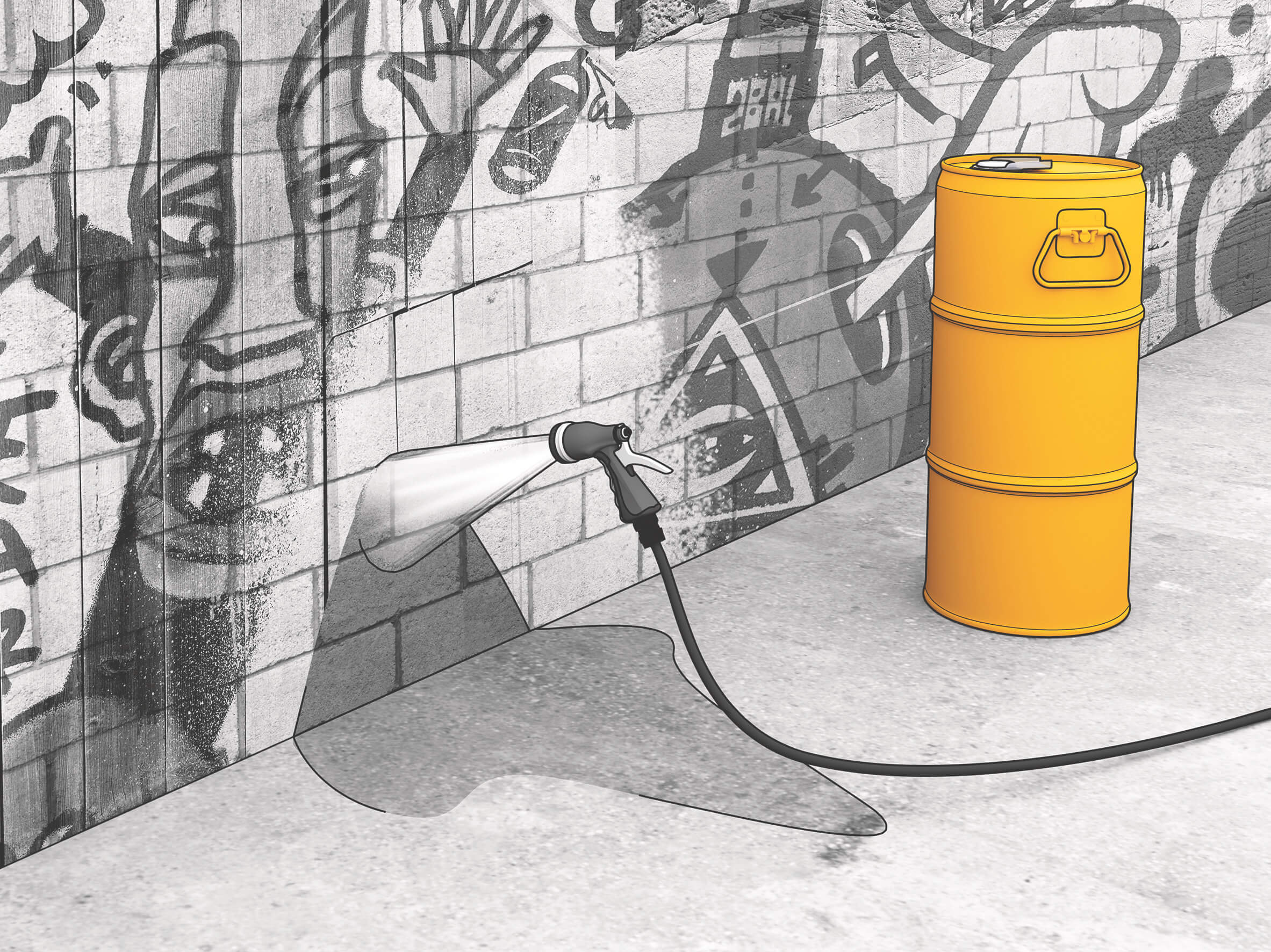 Anti graffiti concrete protection